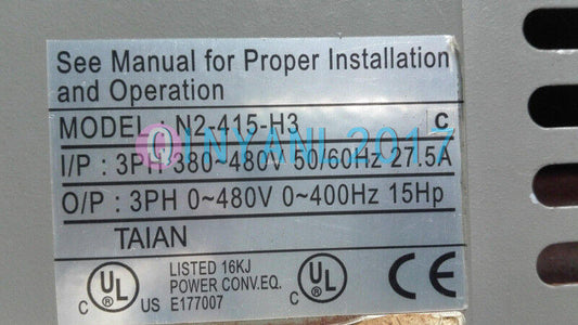 used ONE TAIAN N2-415-H3 380V 11KW - TAIAN