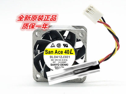 SANYO 9L0412J301 12V 0.31A 4028 4CM aluminum frame cooling fan