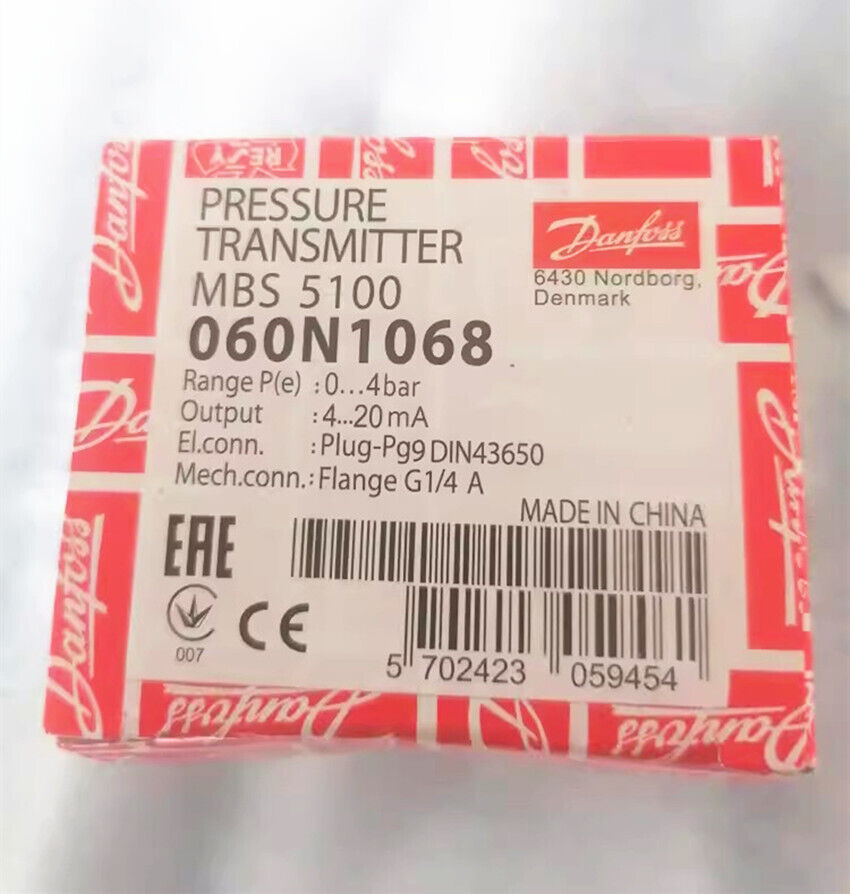 new 1pcs Danfoss MBS5100 060N1068 0-4bar Pressure Transmitter Sensor - DANFOSS