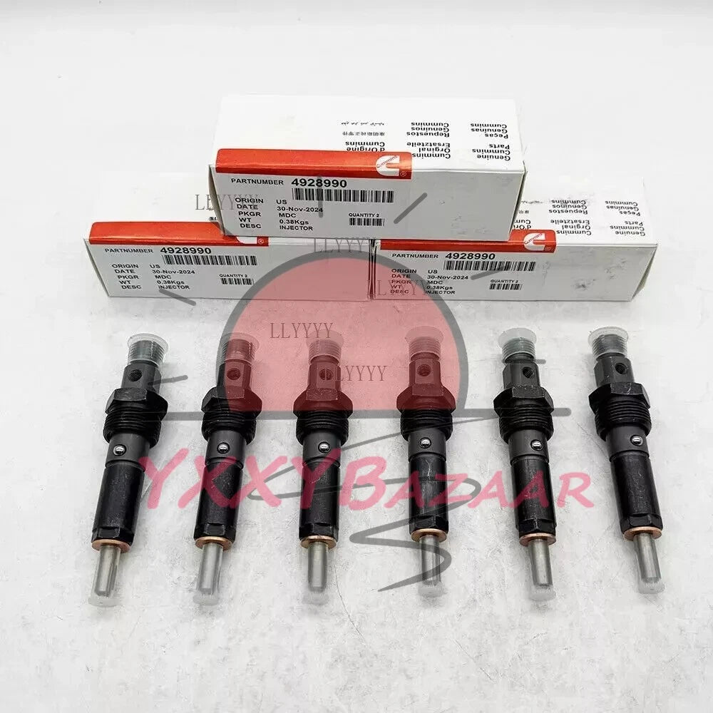 6x Fuel Injectors 4928990 For Cummins 6BT 5.9L Diesel Engine 1994-98 0432131715~