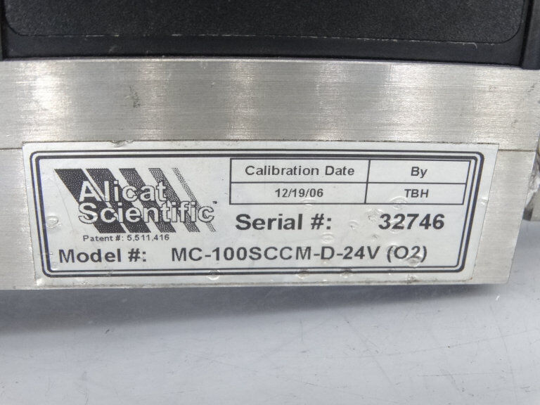 ALICAT SCIENTIFIC MC-100SCCM FLOW METER 24V - ALICAT SCIENTIFIC