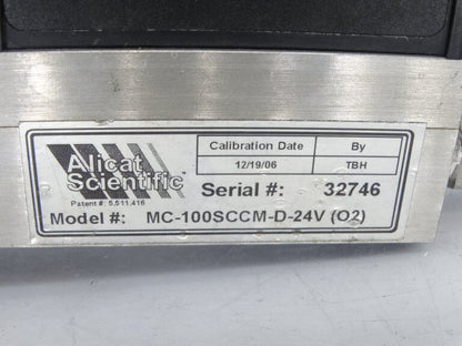 ALICAT SCIENTIFIC MC-100SCCM FLOW METER 24V - ALICAT SCIENTIFIC