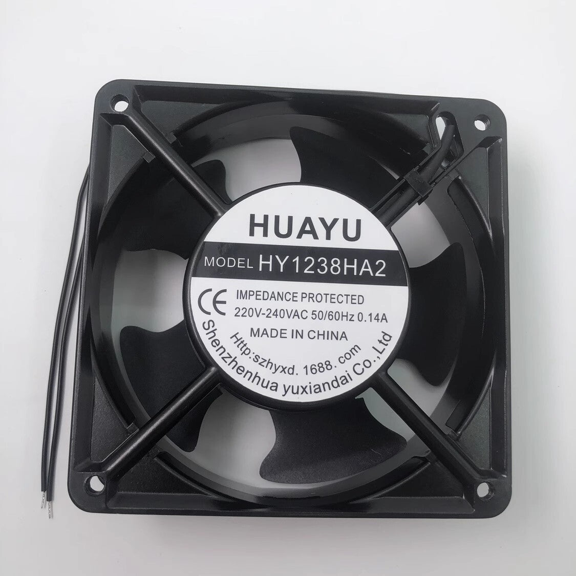 HUAYU HY1238HA2 12038 AC220V-240V 0.14A 12CM Ball Cooling Fan