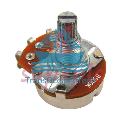 2PCS B500K Full Size Long Split Shaft Guitar Volume Pots 18mm Long Shaft