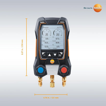 Testo 550s SMART KIT 2-Valve Digital Manifold/Wireless Temp Probe Fast delivery