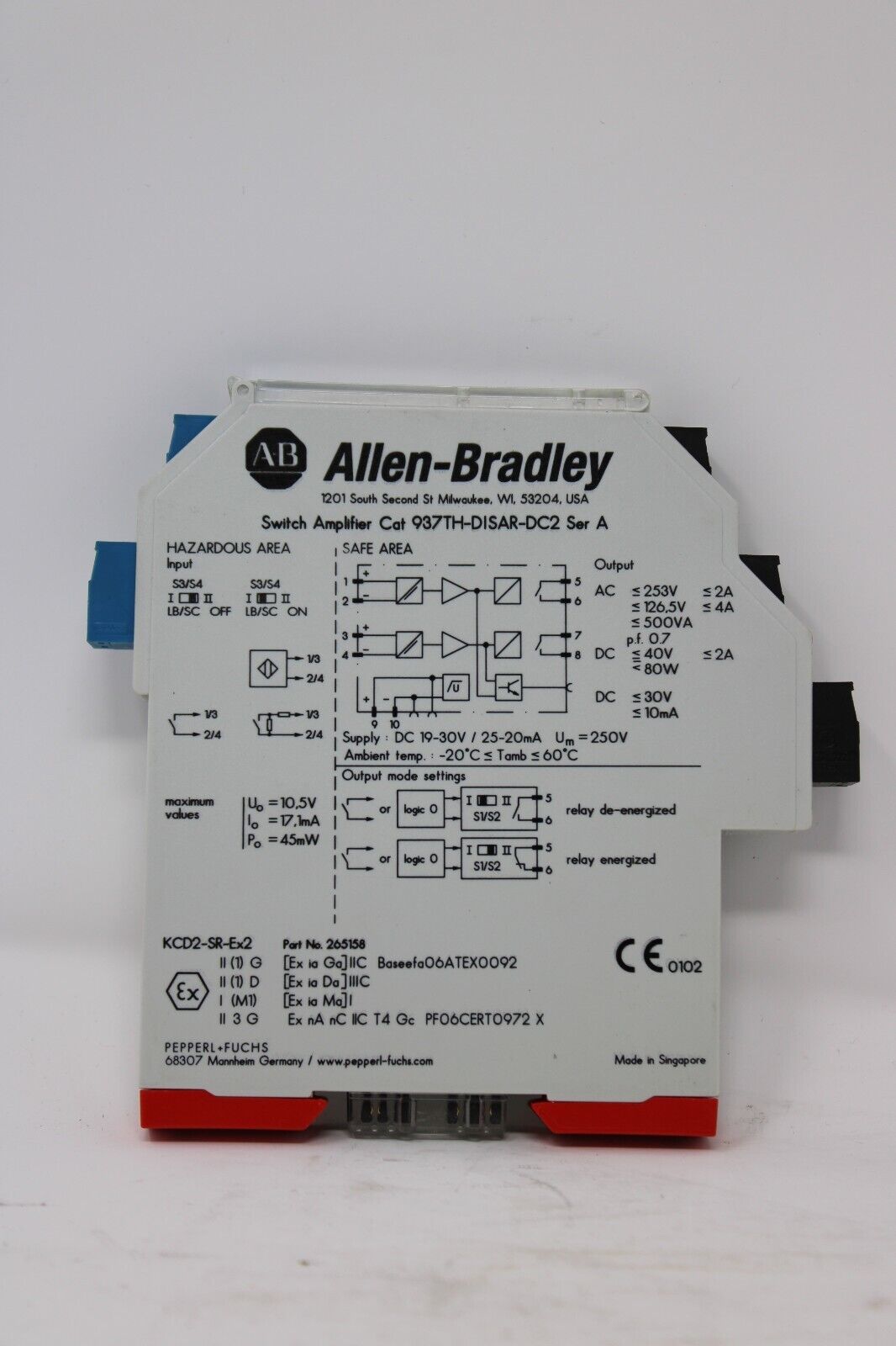 used Allen Bradley 937TH-DISAR-DC2 Switch Amplifier - ALLEN BRADLEY