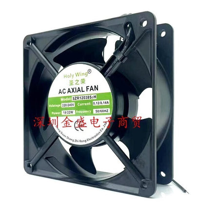 1PCS SZR12038S2H 220/240V 0.12/0.14A 18/22W 120*120*38MM AC Axial Cooling Fan