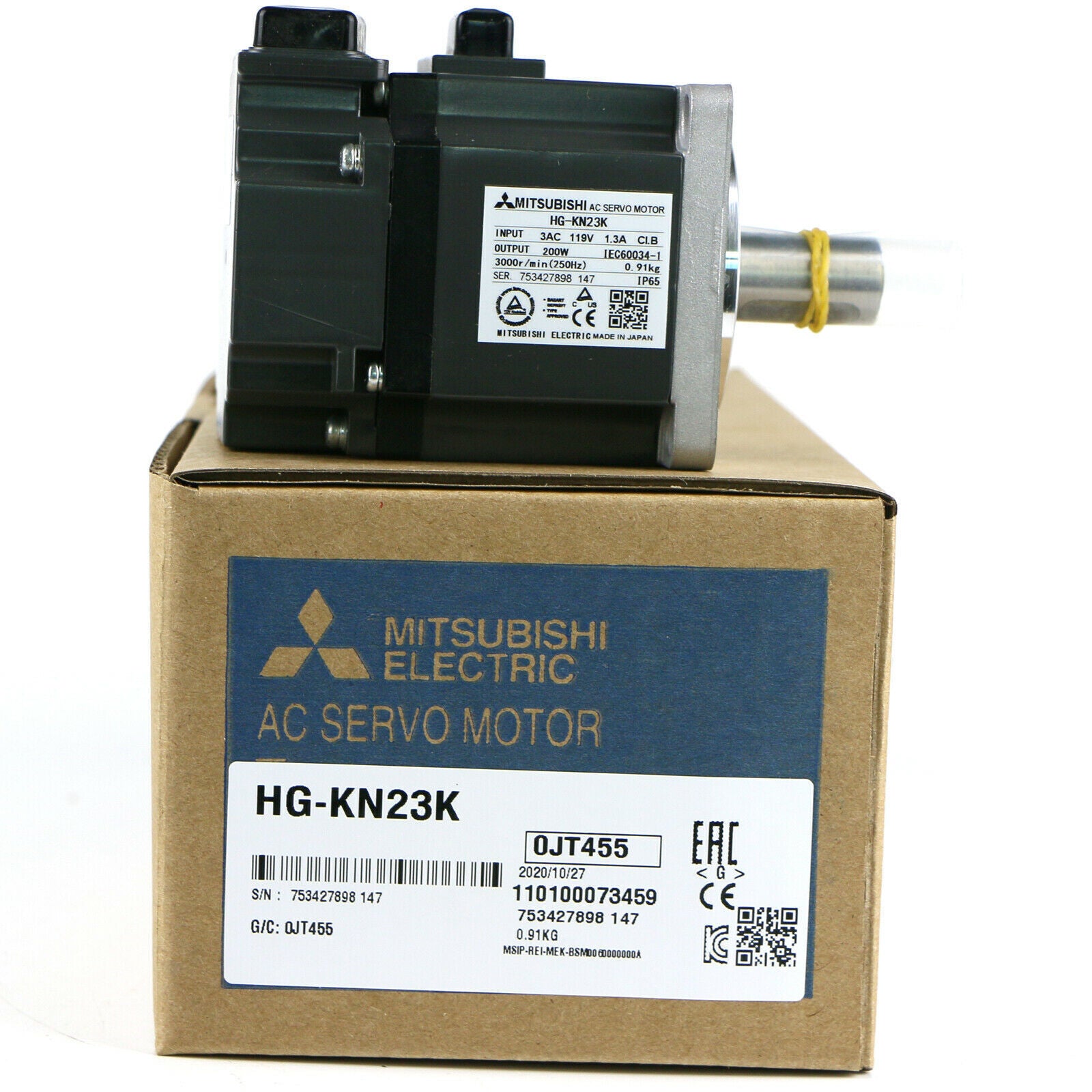 1PC Mitsubishi In-Box AC Servo Motor HG-KN23K - MITSUBISHI