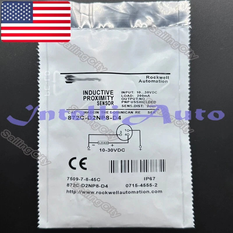 Allen Bradley 872C-D2NP8-D4 Ser C 8mm Barrel Inductive Proximity Sensor-US Stock