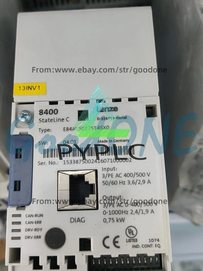 1PC Lenze 8400 Inverter E84AVSCE7514SX0 0.75KW