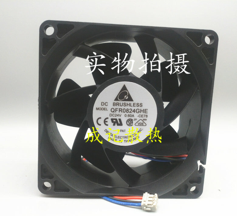 1pcs Delta QFR0824GHE 8038 24V 0.60A 8CM inverter fan 3pin