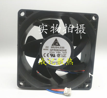 1pcs Delta QFR0824GHE 8038 24V 0.60A 8CM inverter fan 3pin