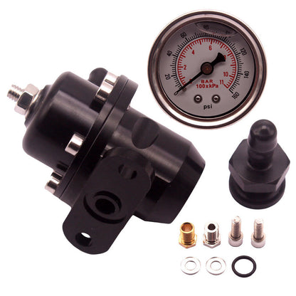 Racing FPR+Fuel Pressure Regulator Gauge For Honda B16 B18 B17 B20 Si LS GSR D16