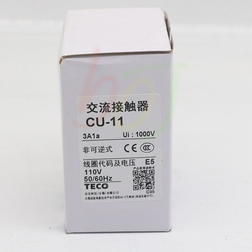 new 1Pcs  Taian TECO  CU-11 110V AC Contactor