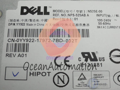 For Dell Precision T410 T3400 525W Power Supply H525E-00 NPS-525AB A M327J YY922