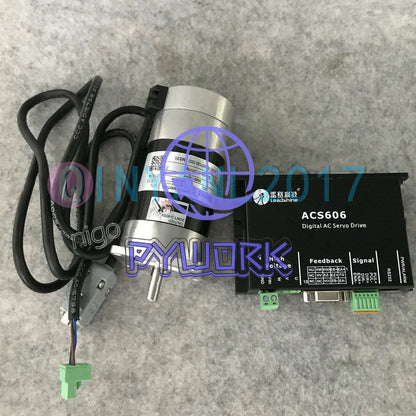 BLM57130-1000 + ACS606 Leadshine 130W DC Brushless Servo Motor + Drive Set ~