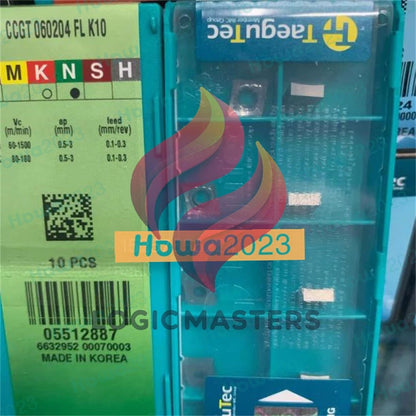 10Pcs/Box TaeguTec CCGT060204 FL CCGT060204FL K10 CNC Blade Carbide Inserts