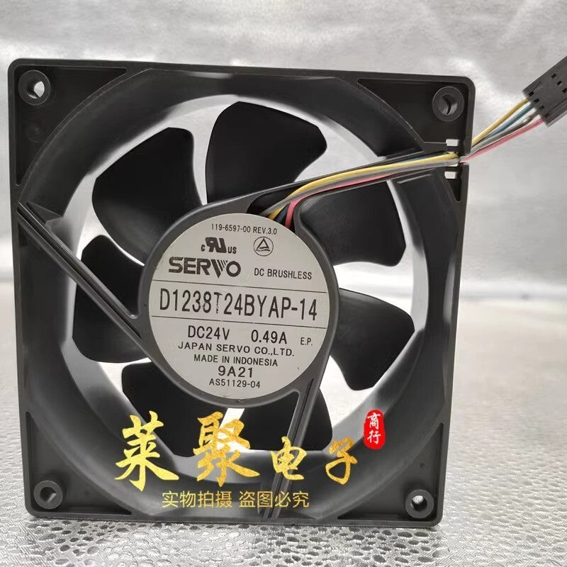 SERVO D1238T24BYAP-14 12038 DC24V 0.49A 12CM 4-Pin Cooling Fan