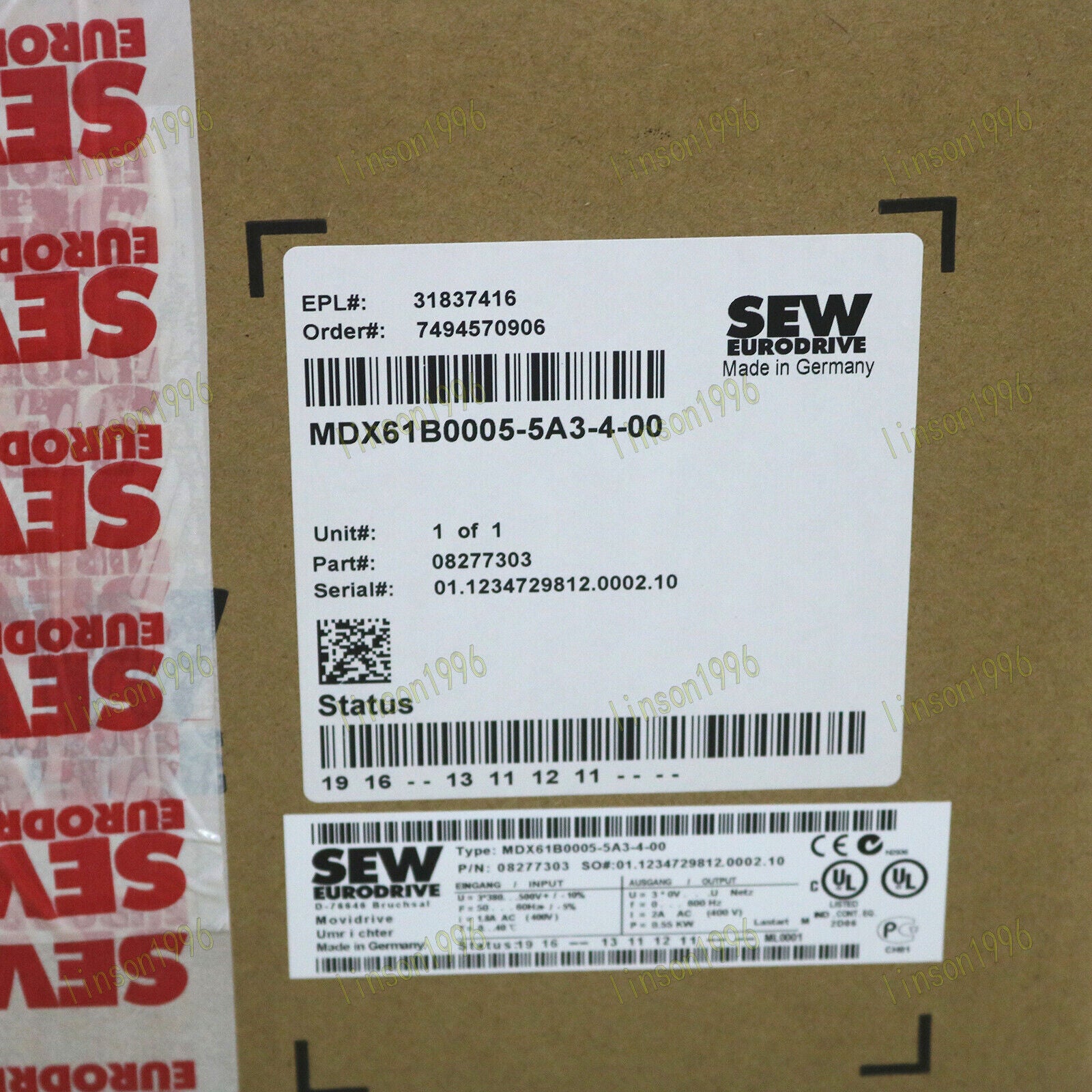 MDX61B0005-5A3-4-00 frequency converter - SEW