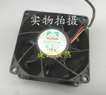 1pcs MGT8012YB-R38 12V 1.80A 3-wire large air volume cooling fan