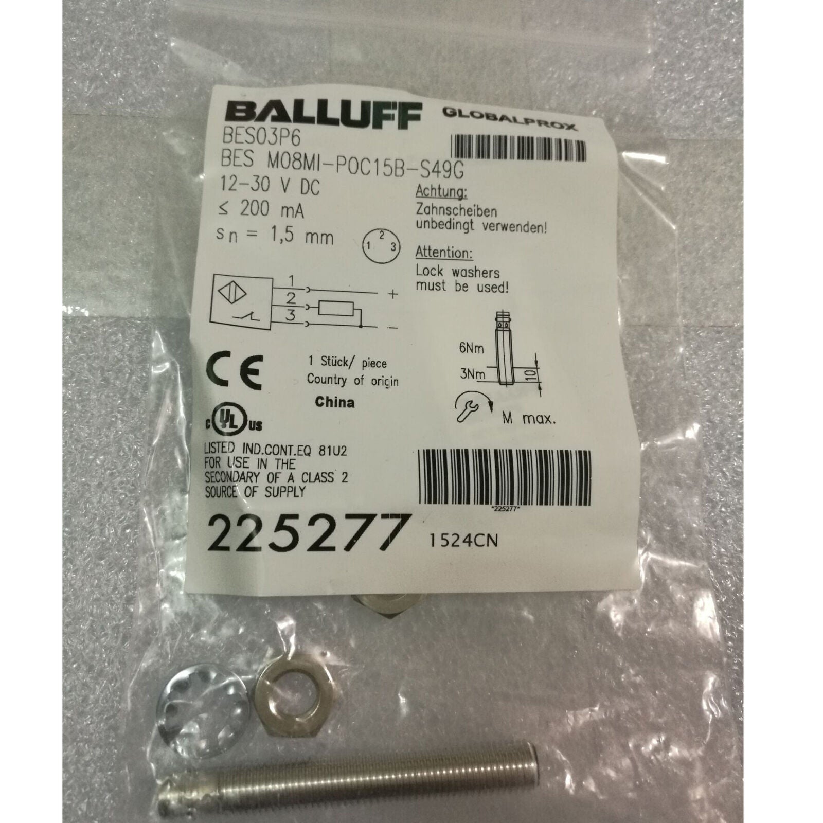 Proximity sensor BES M08MI-POC15B-S49G Fast - BALLUFF