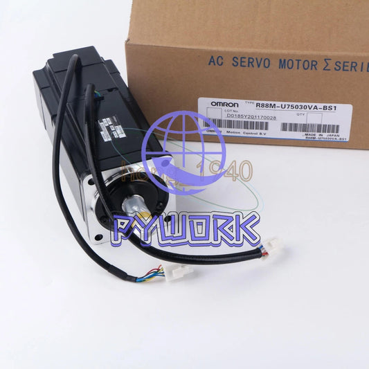 1Pcs OMRON AC SERVO MOTOR R88M-U75030VA-BS1