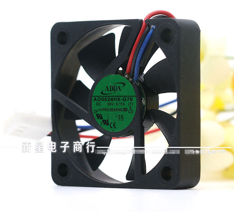 1pcs  ADDA AD0524HX-G76 5010 5cm 24V 0.11A 3-wire inverter cooling fan