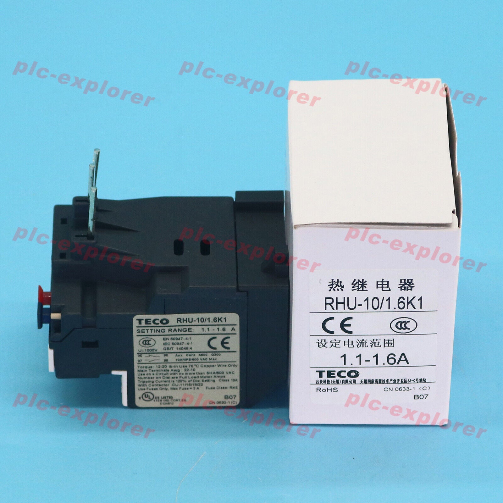 new RHU-10/1.6K1 1.1-1.6A  For TECO Thermal Overload Relay TECO