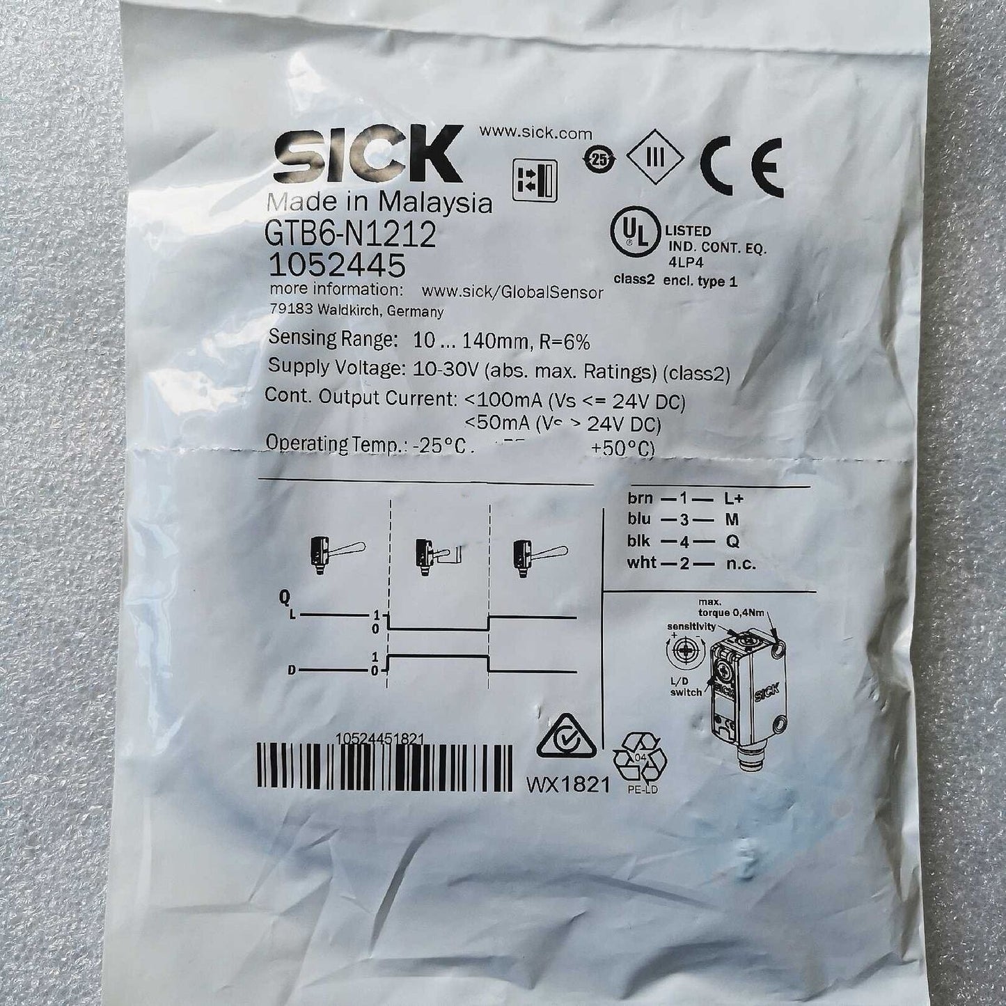 New 1PC Photoelectric Switch GTB6-N1212 - SICK