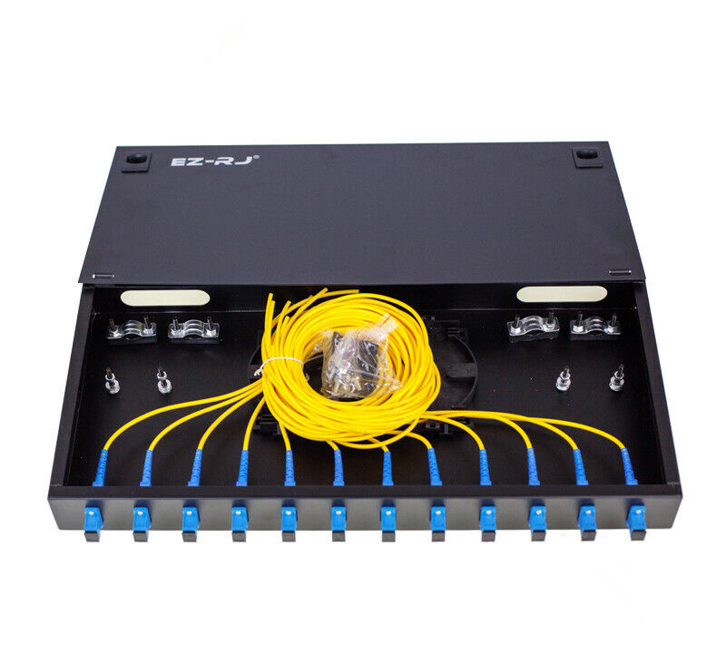 new 12-port SC fiber optic terminal box Single mode/Multimode full flange + pigtail