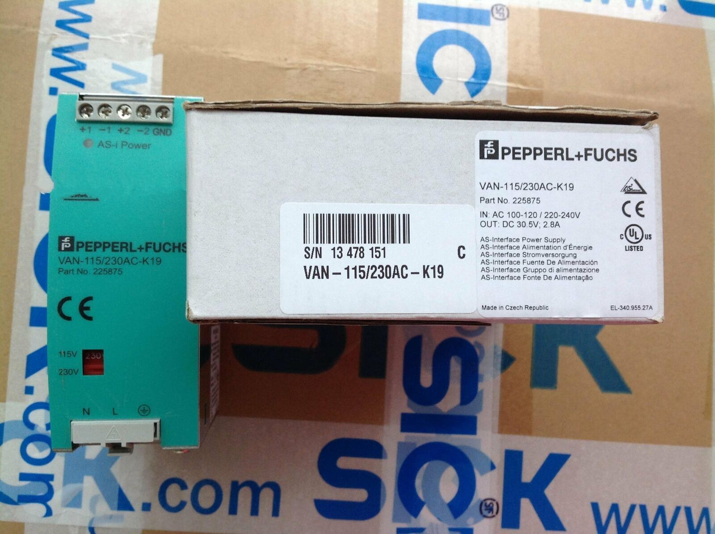 New In Box PEPPERL+FUCHS Van-115/230AC-K19 - PEPPERL+FUCHS