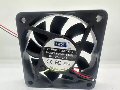 new FWDZ FD6015S16M DC16V 0.1A 2-wire silent cooling fan - FWDZ