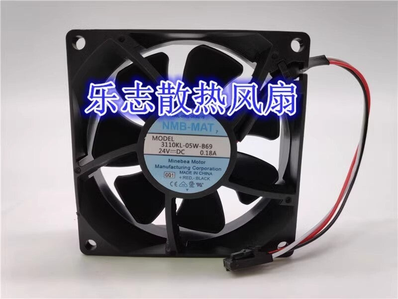 NMB 3110KL-05W-B69 DC24V 0.18A 8CM 3-Wire Inverter Cooling Fan