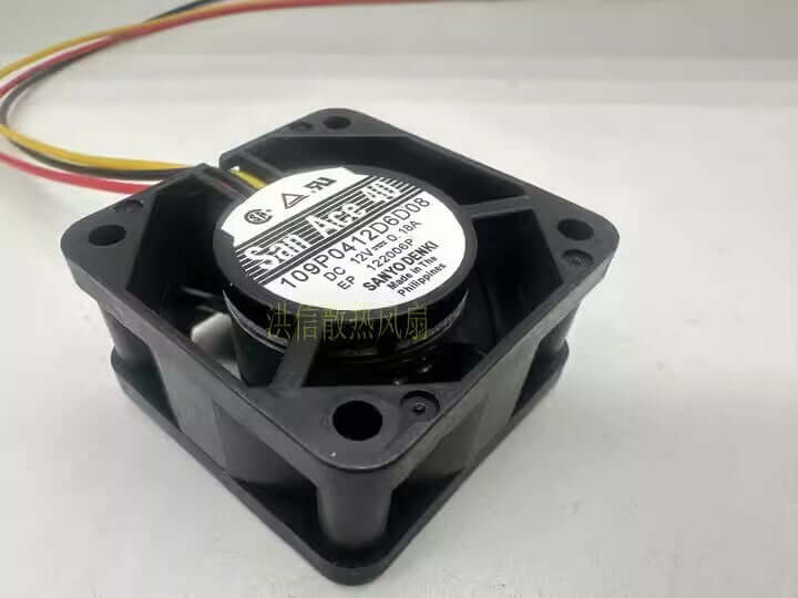 Sanyo 109P0412D6D08 4020 DC12V 0.18A 4CM 3-Wire Cooling Fan