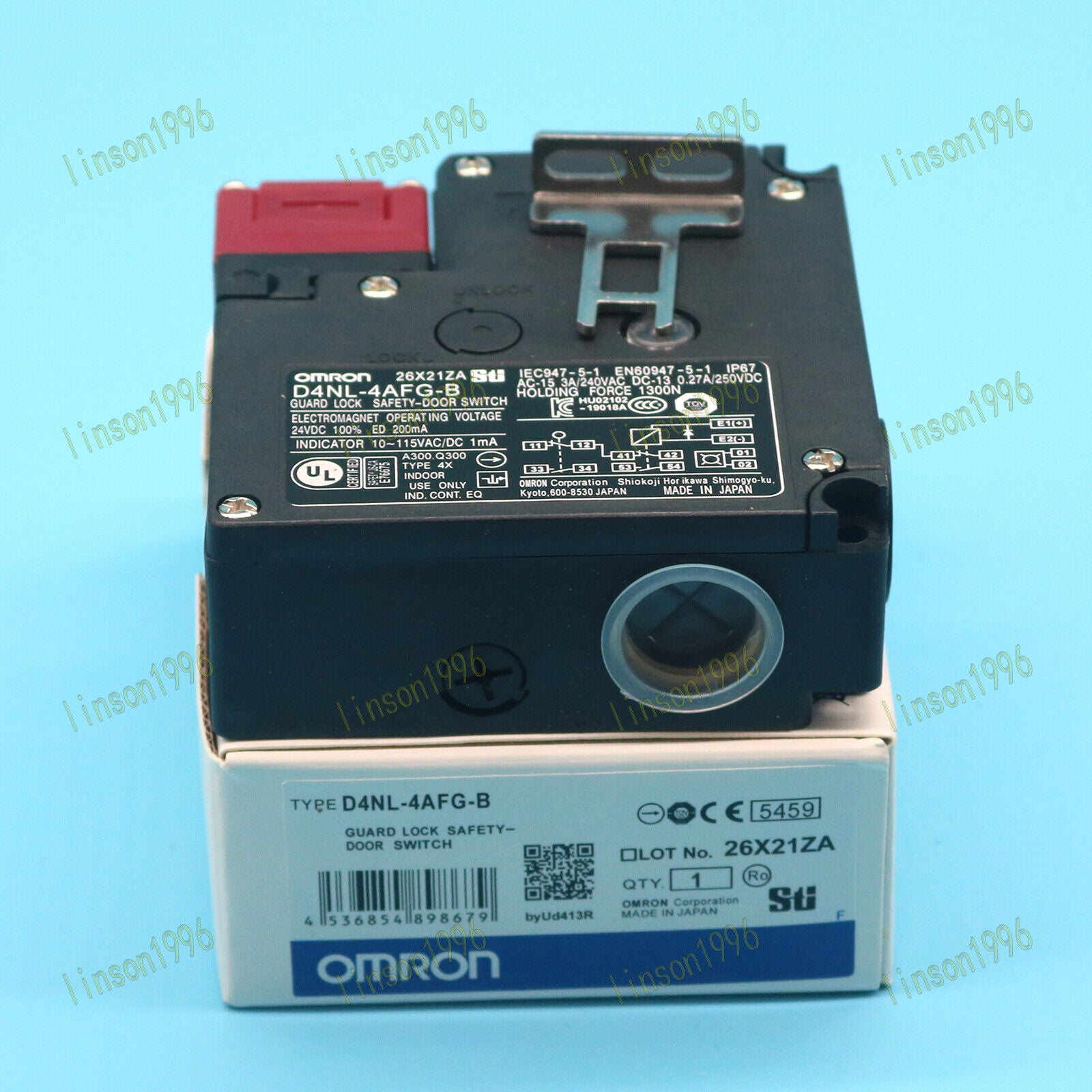 new ONE  Omron Guard Lock Safety Door Switch D4NL-4AFG-B In Box Ship