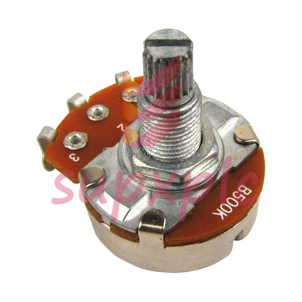 2PCS B500K Full Size Long Split Shaft Guitar Volume Pots 18mm Long Shaft