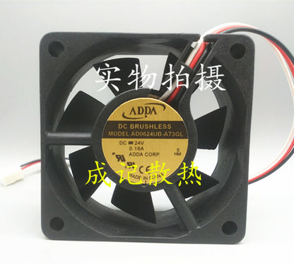 1pcs  ADDA AD0624UB-A73GL 6025 24V 6CM 3-wire ball inverter fan 3pin