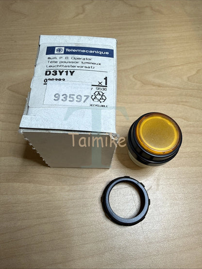 ! Telemecanique D3Y1Y Illuminated PB Operator Pushbutton 026383 Yellow