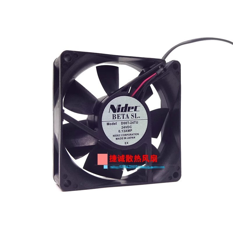 Nidec D08T-24TU 24V 0.13A 8025 8CM Chassis Inverter Cooling Fan