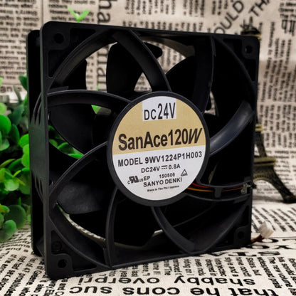 new SANYO San Ace 9WV1224P1H003 12038 DC24V 0.8A 12cm Chassis Industrial Cooling Fan - KOEED
