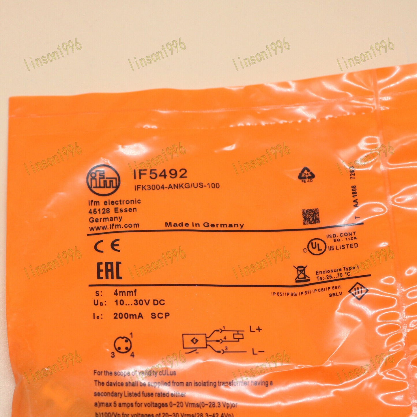 1PC IFM IF5492 Efector Proximity Sensor - Fast Delivery - IFM