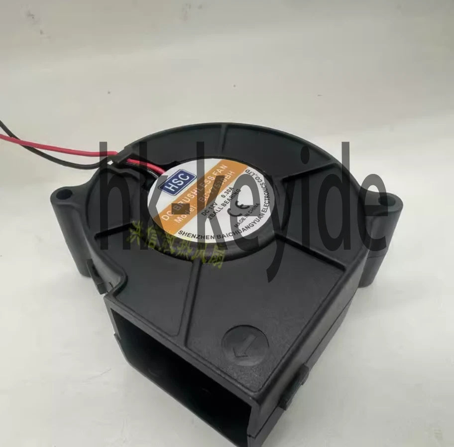 1PCS HSC Fan BCY7530BH DC12V0.30A 7CM 2 wire blower fan cooling fan