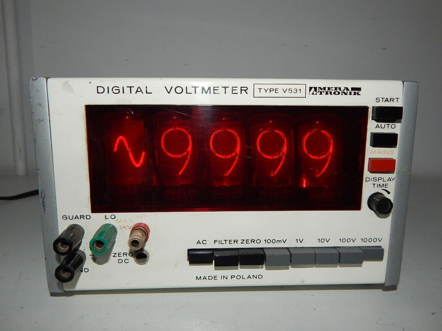 Used Measuring Device Digital Voltmeter V531 MERATRONIK NIXIE tube - MERATRONIK