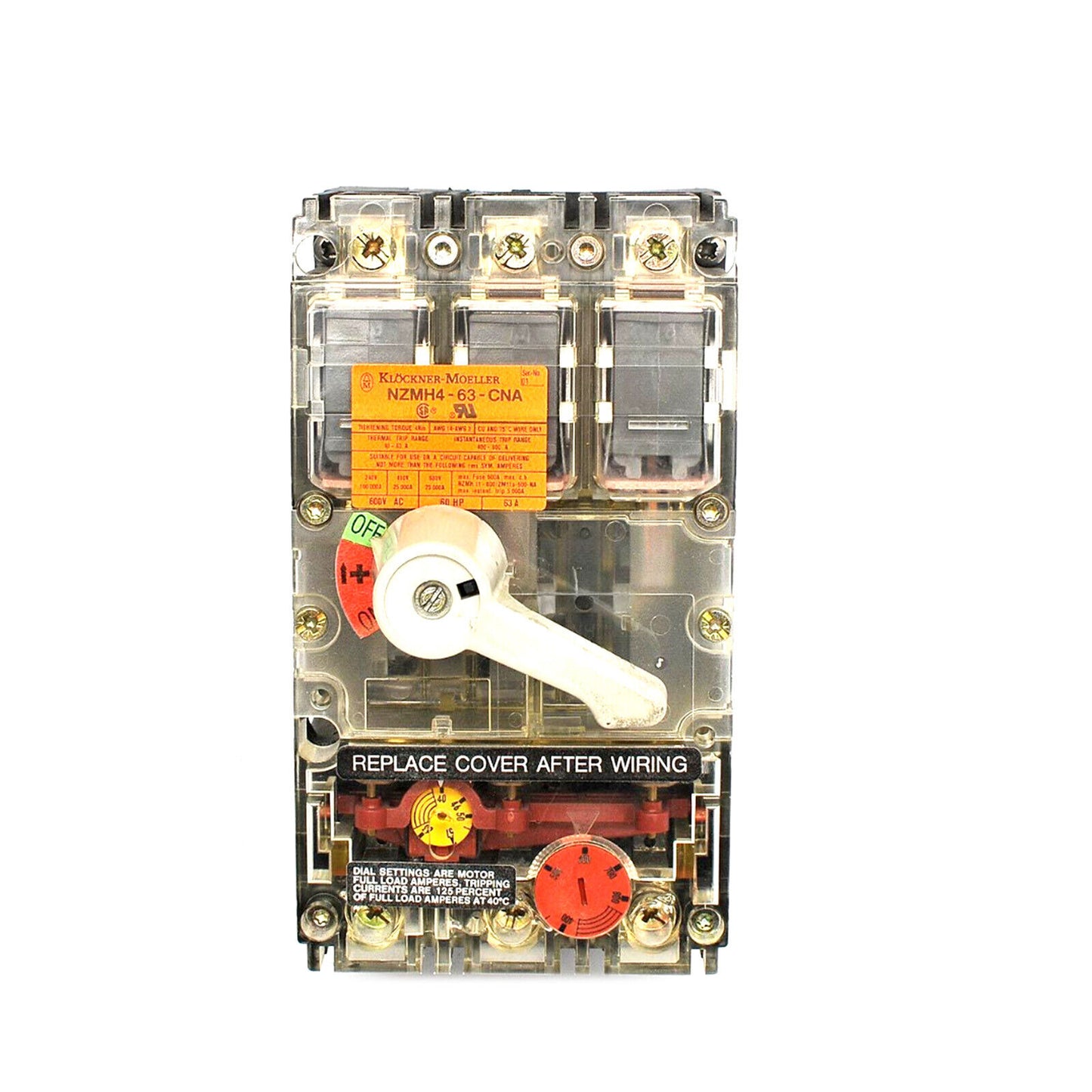 Klockner-Moeller NZMH4-63-CNA Circuit Breaker - KLOCKNER-MOELLER