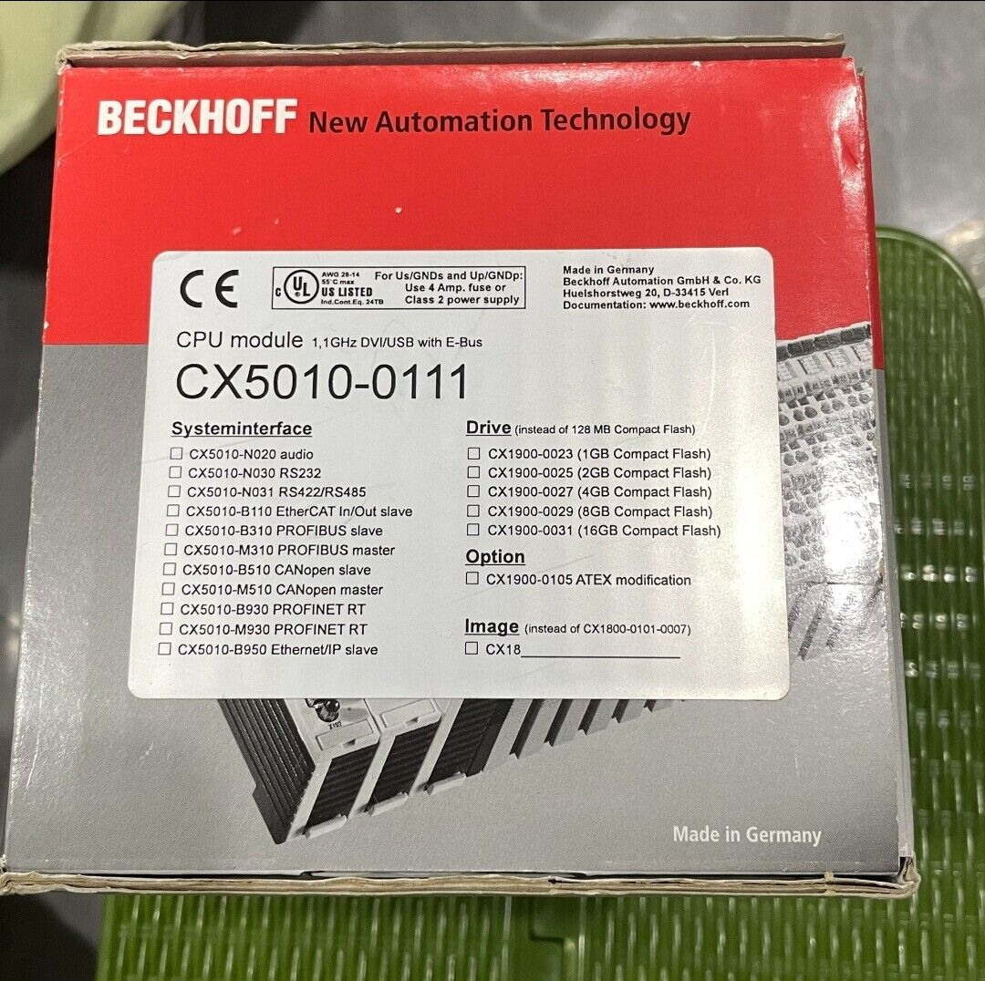 Beckhoff CX5010-0111 CX50100111 Controller Module - BECKHOFF