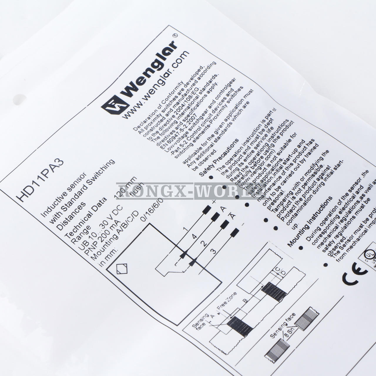 Wenglor HD11PA3 Photoelectric Switch Sensor - WENGLOR