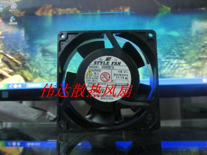 1pcs  STYLE FAN US92B15 AC115V 11 / 10W 92 * 92 * 25MM full metal fan