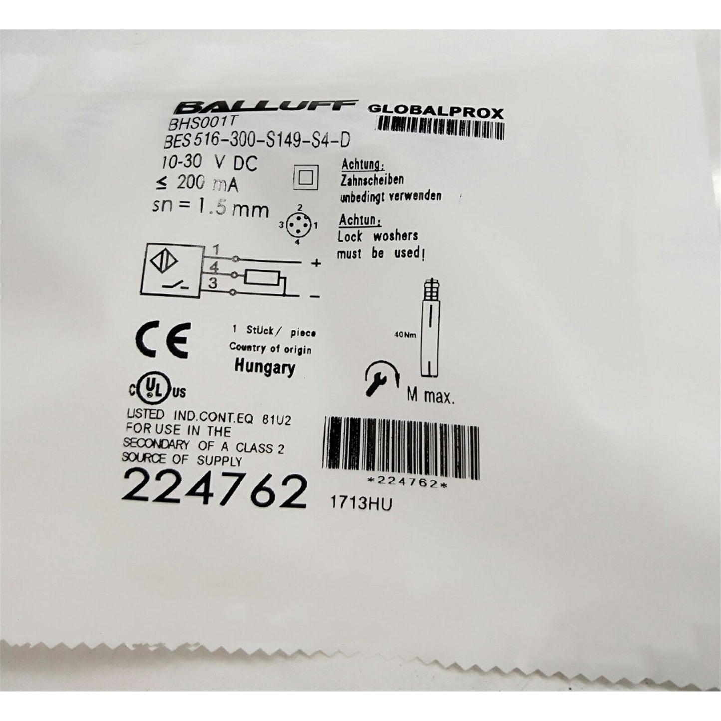 Proximity sensor BES 516-300-S149-S4 - BALLUFF