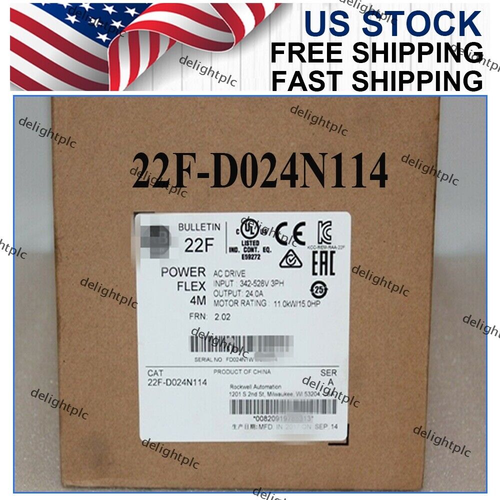 15HP 480V PowerFlex 4M VFD 11KW Inverter AC Drive 22F-D024N114 1pcs - D-LINK