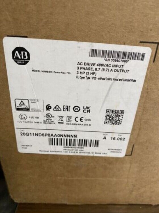 Allen-Bradley AB 20G11ND5P0AA0NNNNN - High-Efficiency Industrial Motor - ALLEN-BRADLEY